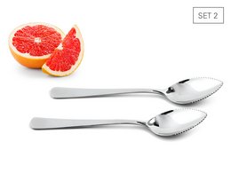 Grapefruit spoon set made of stainless steel
