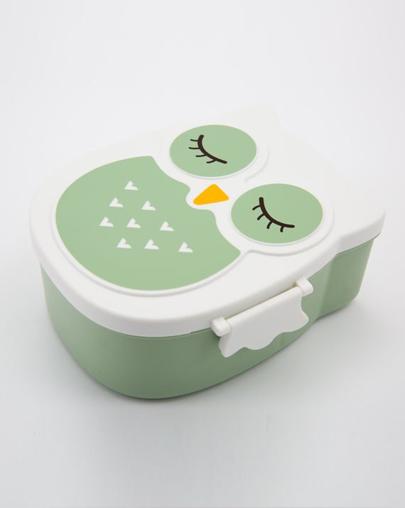 Snack box - Lunchbox Owl airtight & BPA free - Mint