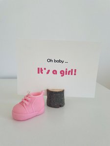 Hand poured candle baby shoe