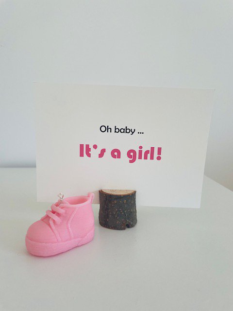 Von Hand gegossener Kerzen-Babyschuh
