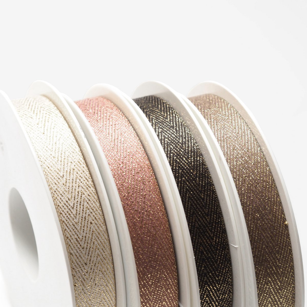 Satin ribbon herringbone – 15mm