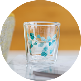 Eigenart Lyn "Eucalyptus" double walled glass, 0.25L, giftbox