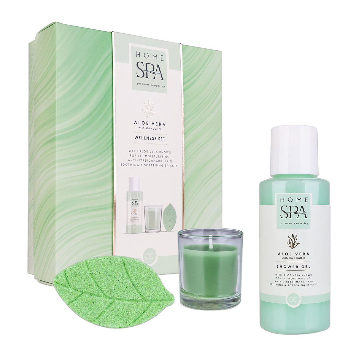 Spa de baignade Spa, en boîte à cadeaux avec bougie de parfum, parfum: Aloe Vera