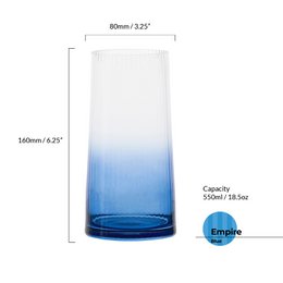 Set of 2 Empire Blue Hiball glasses