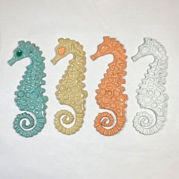 Keramisk vægkunst søhest