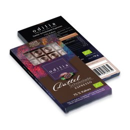 Økologisk dadelchokolade med espresso