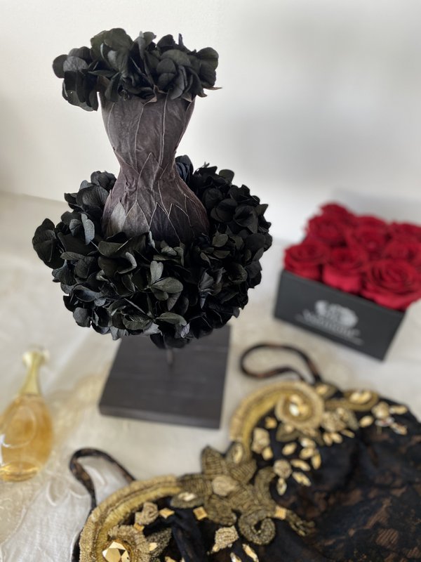 Preserved Flowers Ballerina Hydrangea Ø16 H31.5 cm Velvet Leaves
