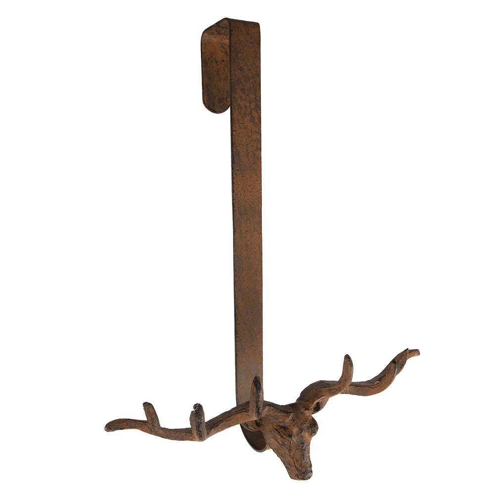 Wandhakenhirsch 28x11x37 cm Brown Metall