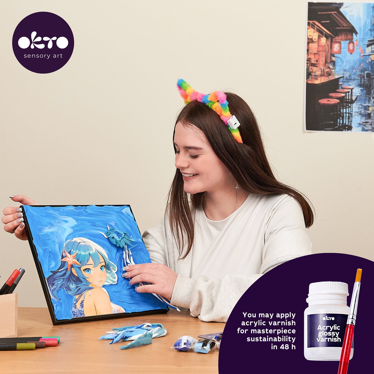 Okto Sensory Art 3D Painting - Manga - Water