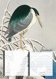 Calendario di compleanno Stampe di uccelli del maestro giapponese Koson