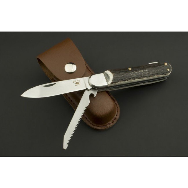 ED MAHONY Wildlife Duo zakmes, hert handvat, 440C
