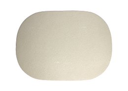 Tischset 6-er Set oval Kunstleder Rochenhaut creme beige zweifarbig
