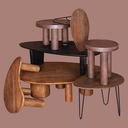 Coffee table Rudo 135 x 75 cm - Black Mango wood
