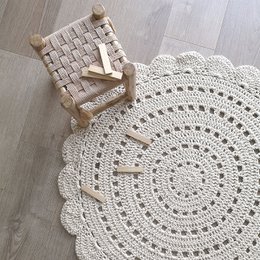 Gehaakt kinderkamerkleed ALMA ECRU