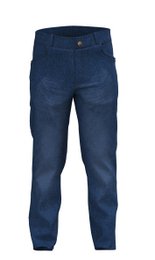  Dark slate blue slim fit kids jeans with a classic 5-pocket design.