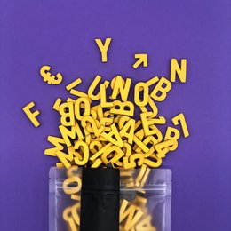 Modern magnetic letters - Unique Colors