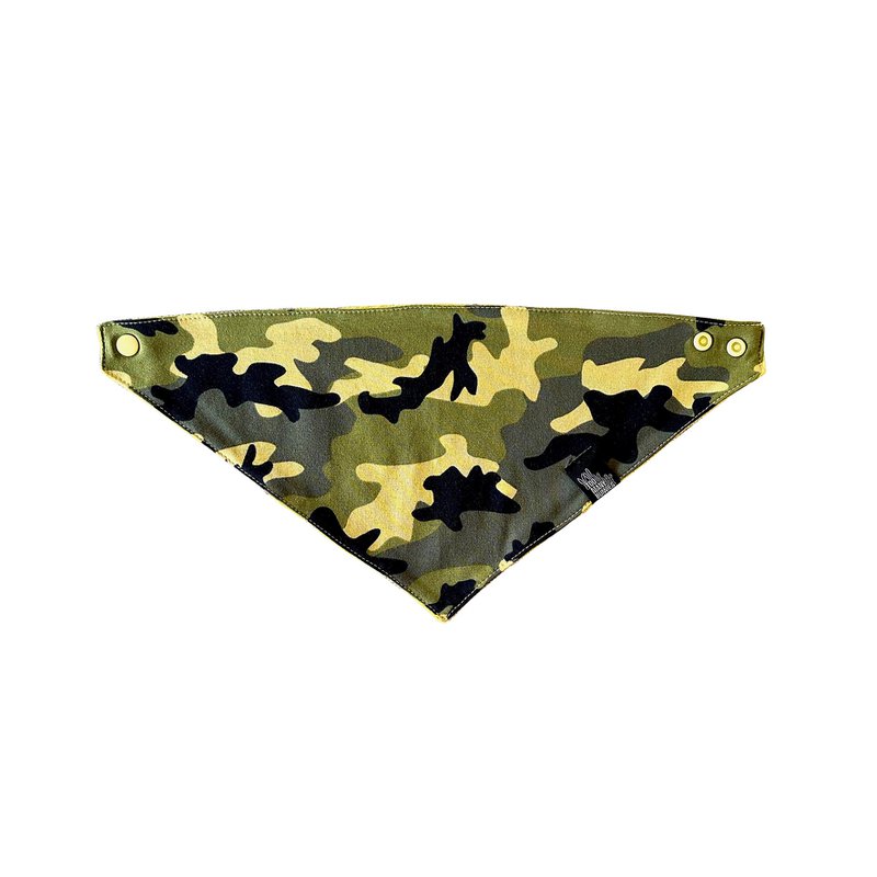Scarf Army Print Yellow
