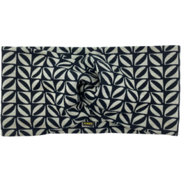 Stirnband Grafisch Schwarz Beige Ponte Jersey