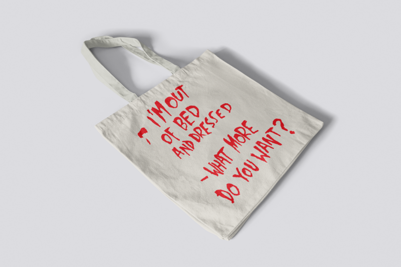 Torba na ramię/torba uliczna Banksy'ego Graffiti - nie mam łóżka...