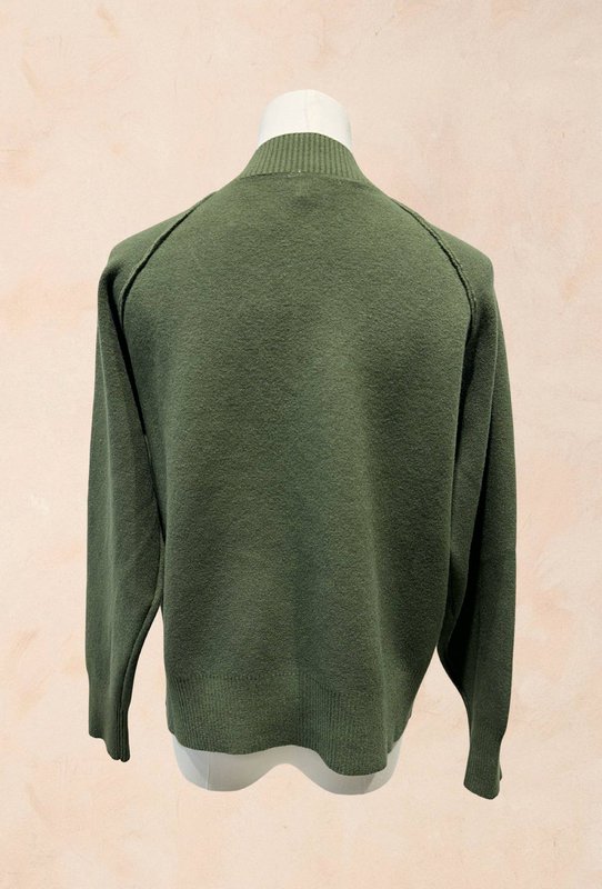 Jersey punto canalé manga larga cuello pico - Viscosa - 1336