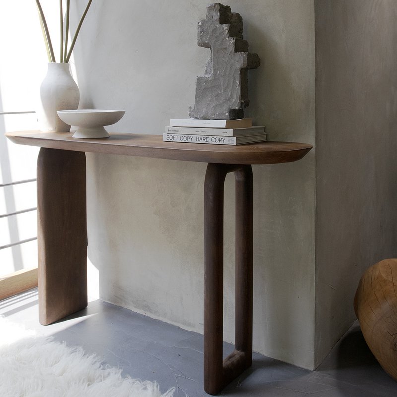 Consolle toro in legno di mango marrone - 140 cm