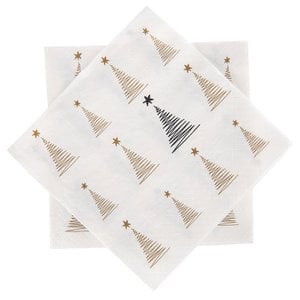 Servetten papier 3-laags kerstboom 33x33 cm 20 pc's