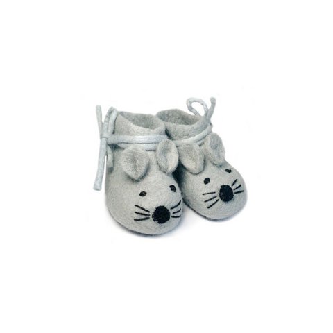 Baby shoe mouse gray