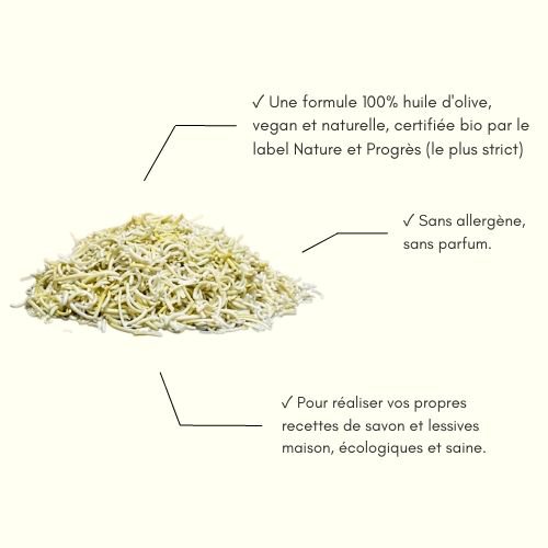 100 % ØKOLOGISK Olivenolie Sæbespåner • 750g