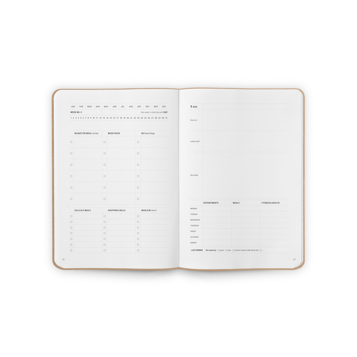 Familien-Briefpapier-Notizbuch