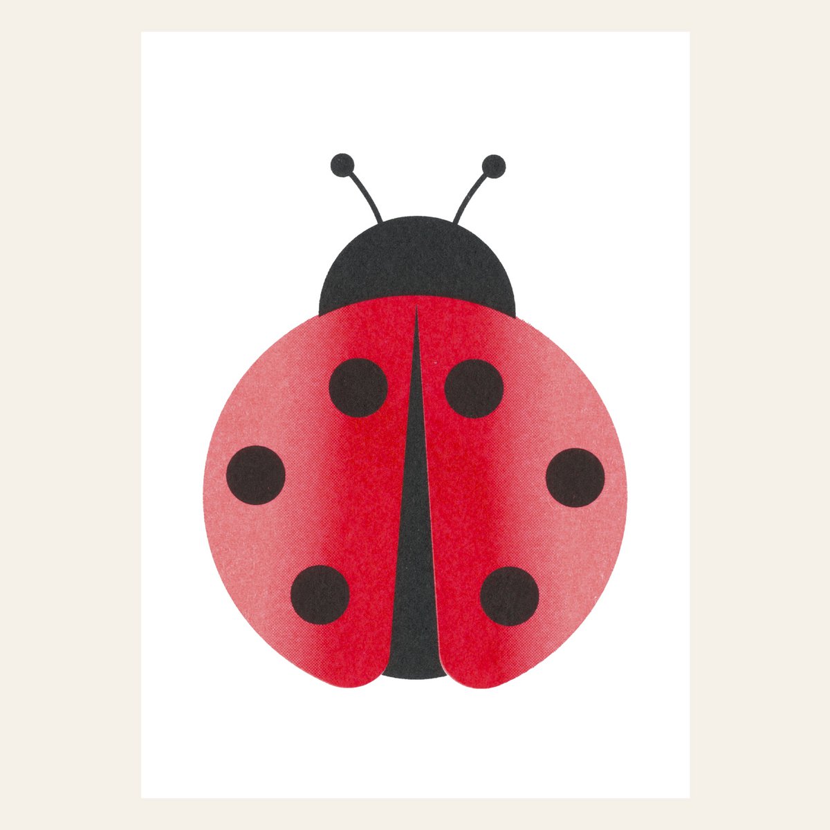 Risography Postcard - Ladybug - DIN A6