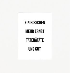 Ansichtkaart / Serieus
