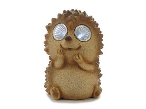 Solar Igel mit LED Augen 9x9x12cm