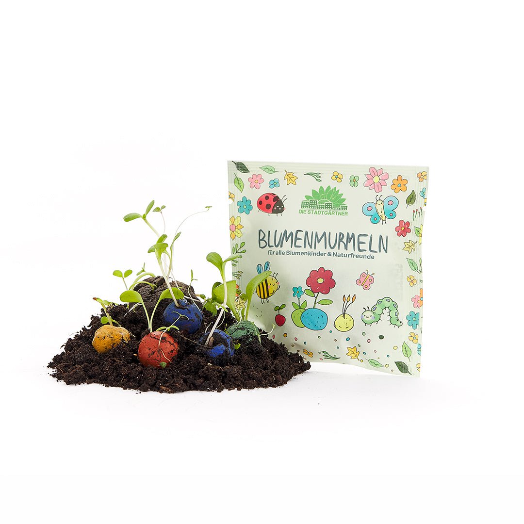 5 Blumenmurmeln im Tütchen