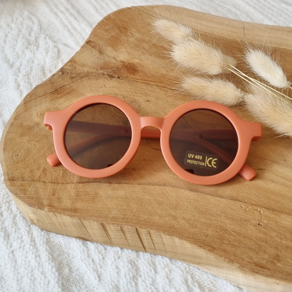 Lunettes de soleil bébé et enfant UV400 rondes - Rouille