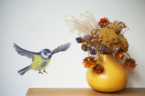 Wall sticker blue tit