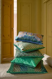 Cushion Block Stripes Green 35x50cm