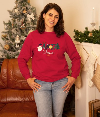 Volwassen Kerstman geborduurd kerstsweater