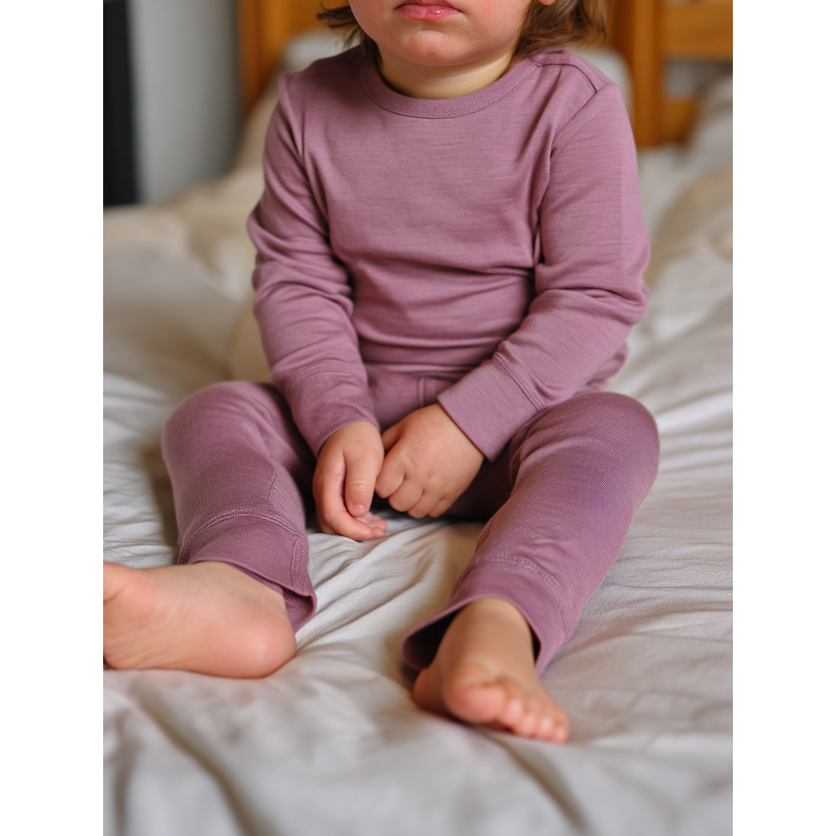 Wollen baby- kindertrui - Merinowol - Lavender Mist