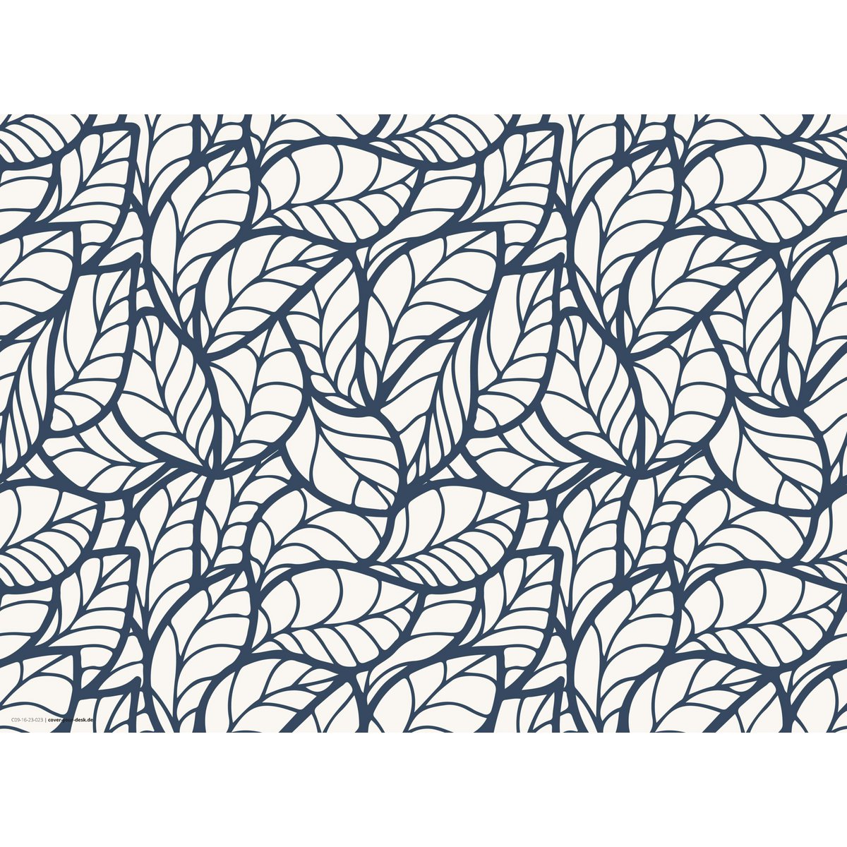 Abstract bladerenpatroon | Placemats van premium vinyl 44 x 32 cm - 4 stuks