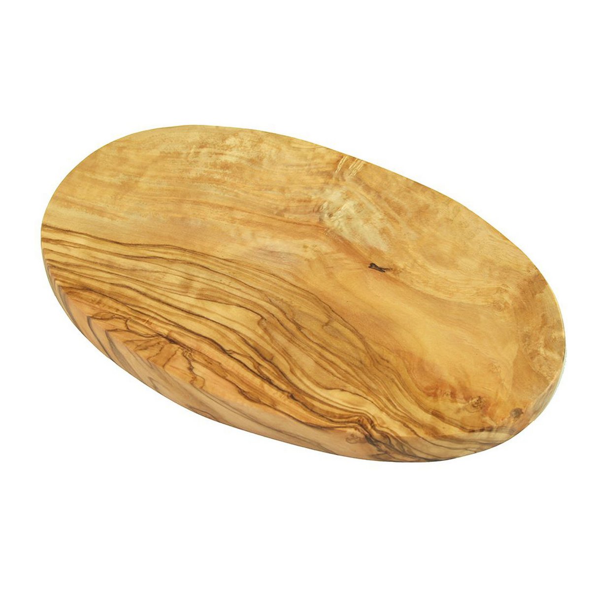 Planche à petit-déjeuner ovale 24 cm en bois d'olivier