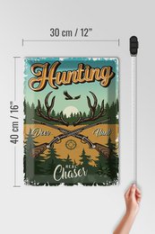 Tin sign hunting 30x40cm Hunting deer hunt adventure