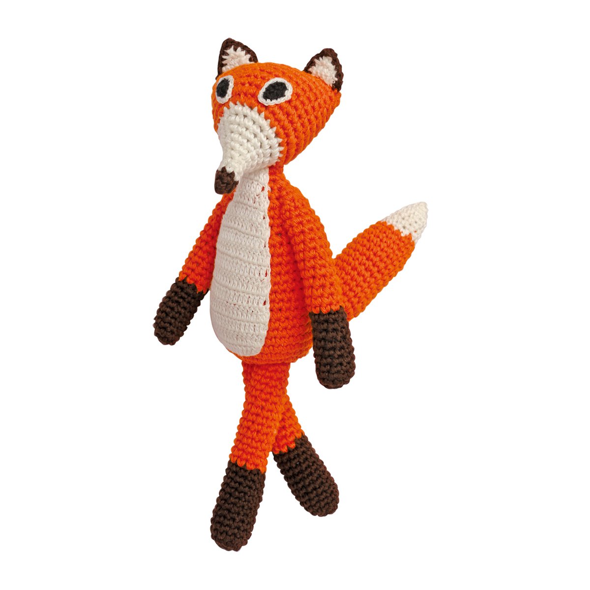 Crocheted cuddly toy fox FRED (organic)