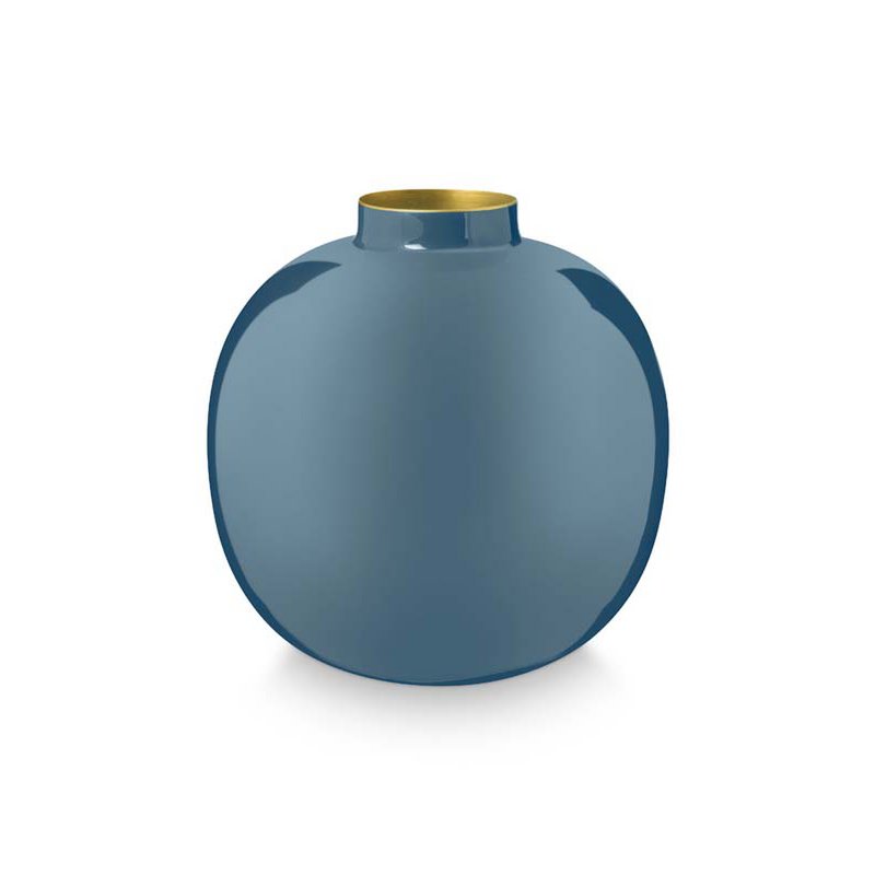 Vase Metal Light Blue 23cm