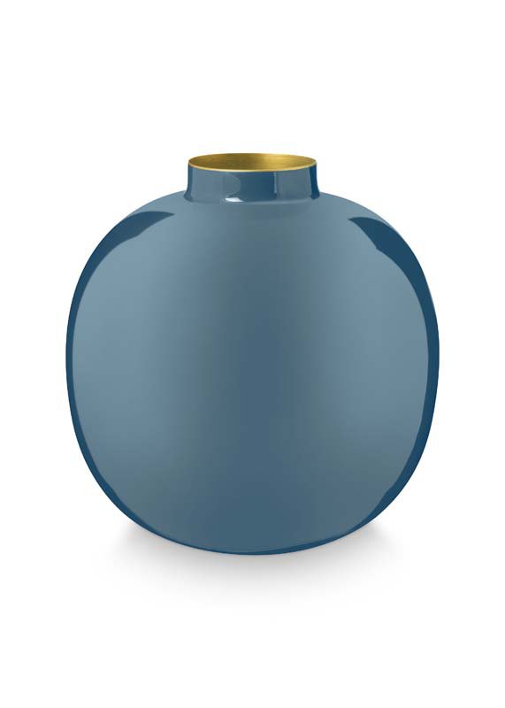 Vase Metal Light Blue 23cm