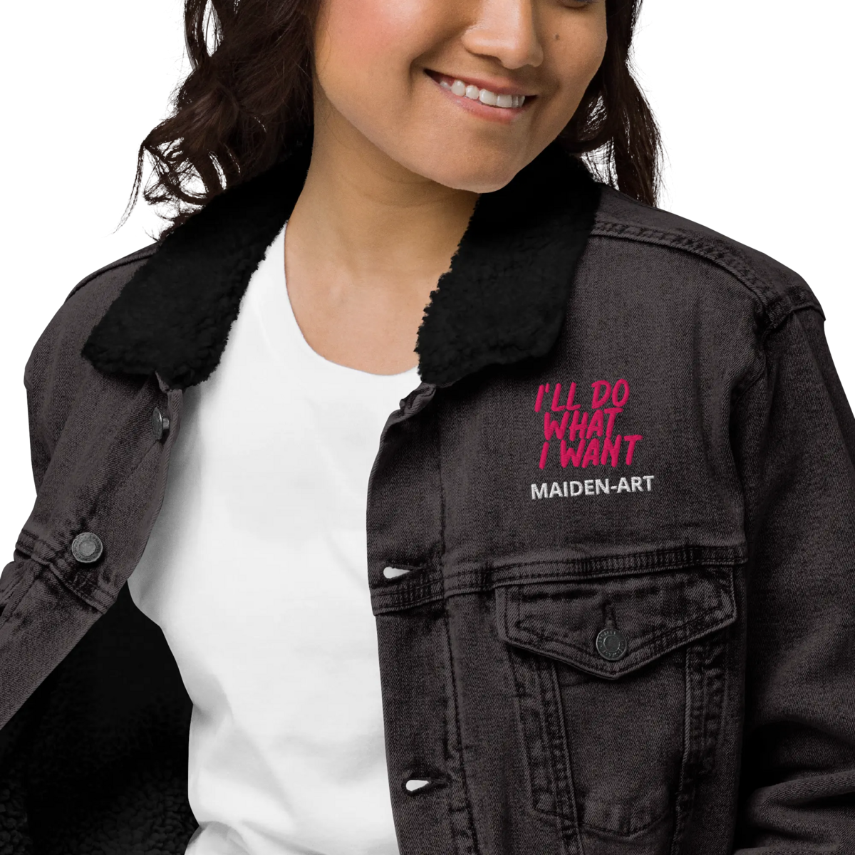 Denim sherpa jacket REBEL GIRL