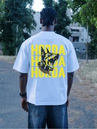 T-shirt Boxy Fit Bianca 100% Cotone Horda X3