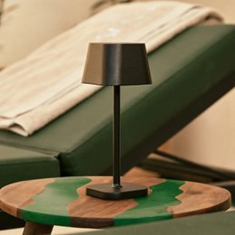 Ava zwarte oplaadbare tafellamp