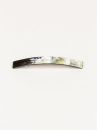 Long rectangular barrette in black african horn