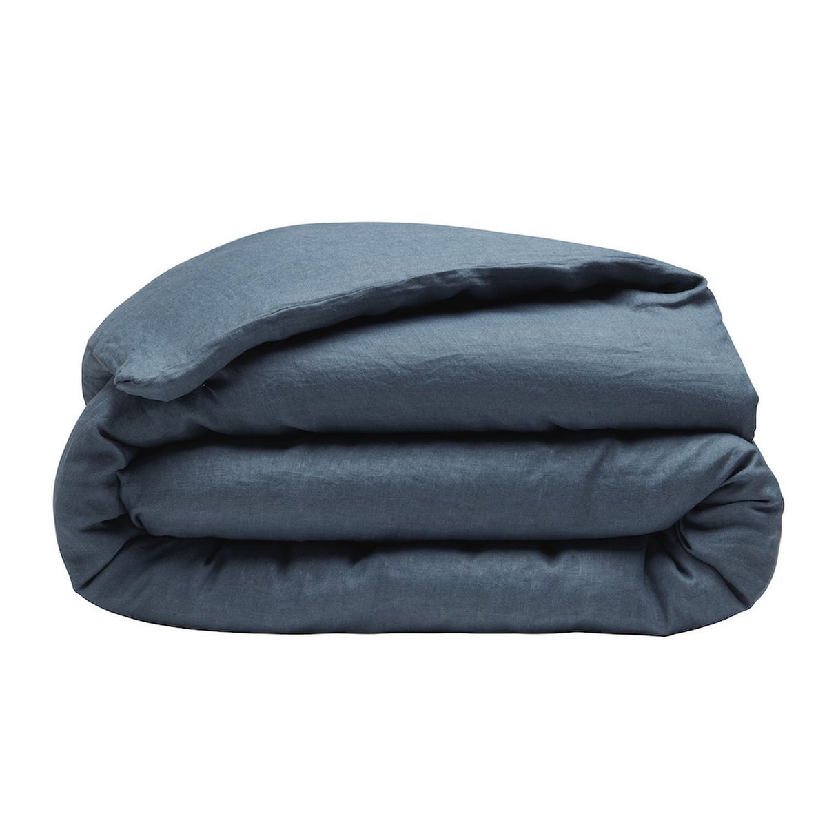 DUVET COVER 155X220CM 100% WASHED LINEN EMERALD BLUE