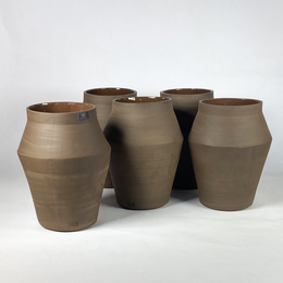 Makua Vase nøgen | Keramik | Plantepotte | Wabi Sabi | Ler | Håndlavet | Hollandsk design